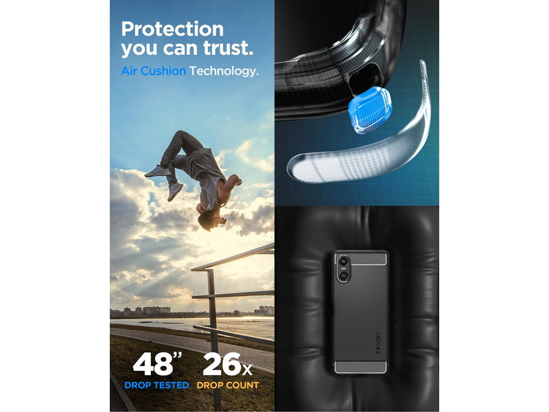 Spigen Rugged Armor - matte black - Sony Xperia 10 VI