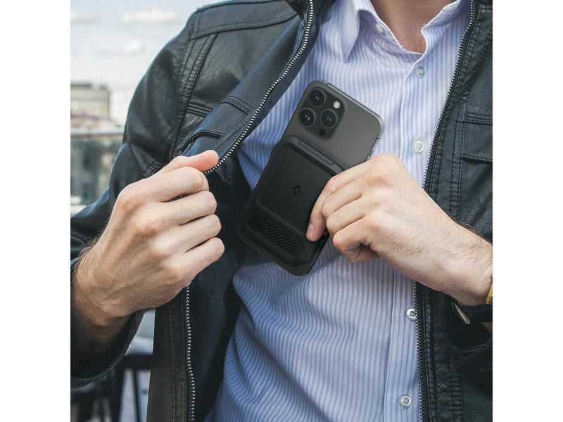 Spigen iPhone Lock Fit Wallet with MagSafe - black