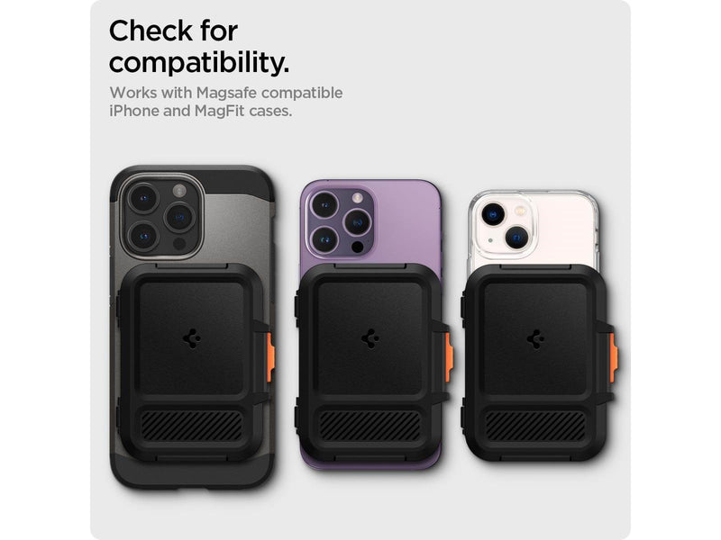 Spigen iPhone Lock Fit Wallet with MagSafe - black