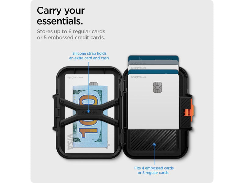 Spigen iPhone Lock Fit Wallet with MagSafe - black