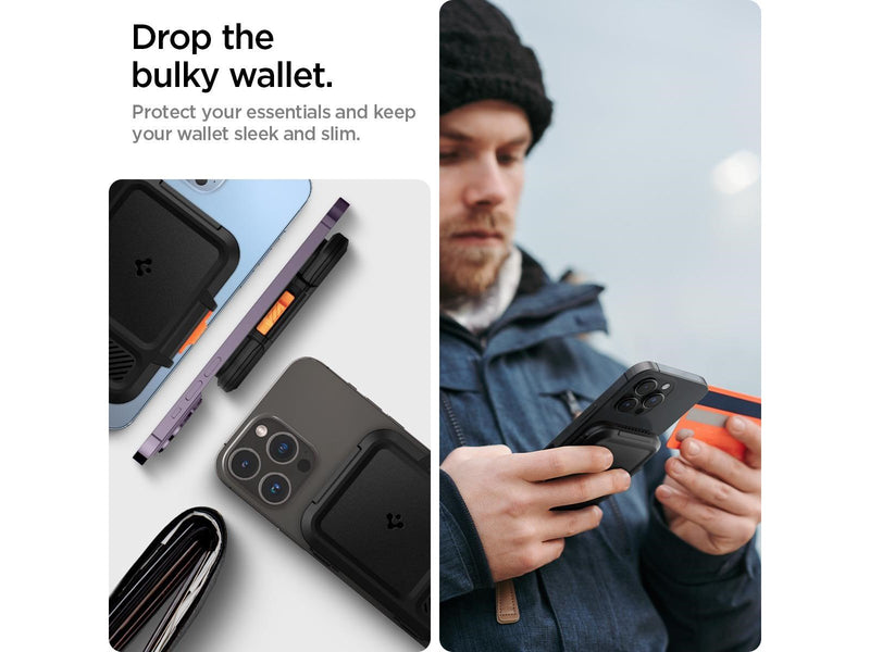 Spigen iPhone Lock Fit Wallet with MagSafe - black