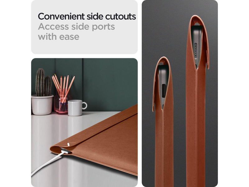 Spigen Valentinus S Laptop Sleeve - classic brown - 16"