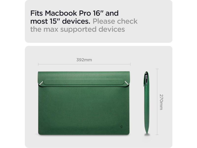 Spigen Valentinus S Laptop Sleeve - jeju green - 16"