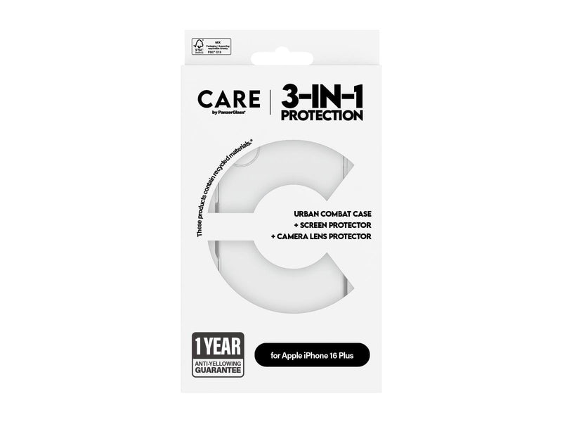 CARE by PanzerGlass Flagship 3-in-1 Bundle iPhone 16 Plus