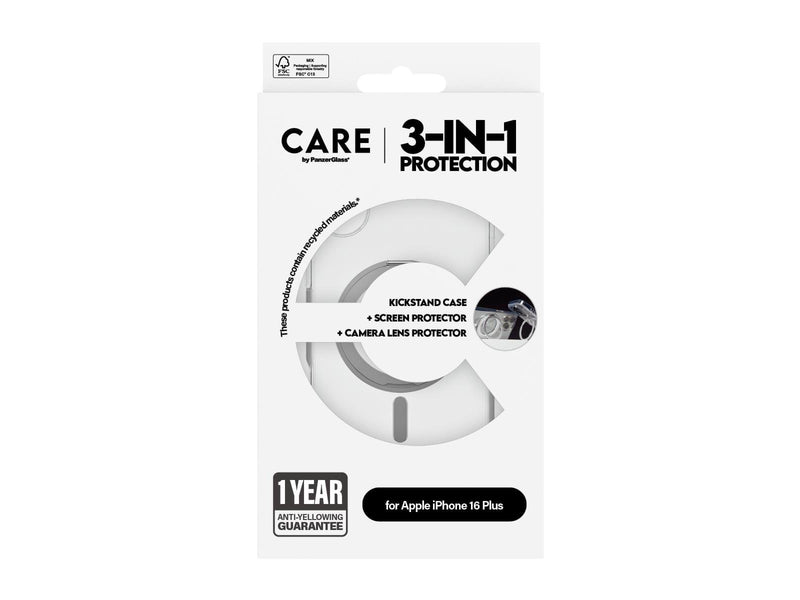 CARE by PanzerGlass Feature 3-in-1 Ceramic Bundle iPhone 16 Plus