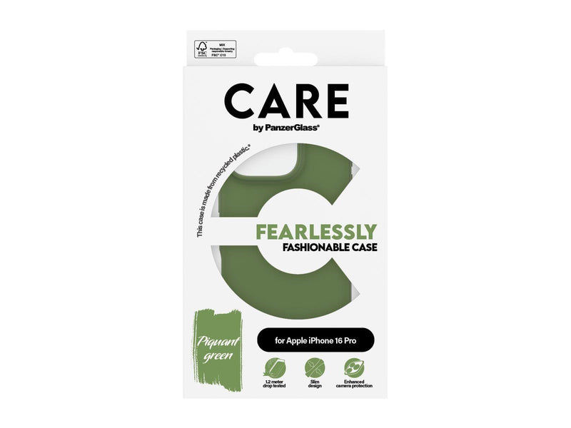 CARE by PanzerGlass Case Fashion Green iPhone 16 Pro