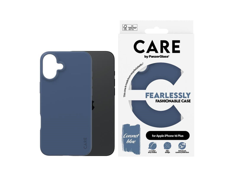 CARE by PanzerGlass Case Fashion Blue iPhone 16 Plus
