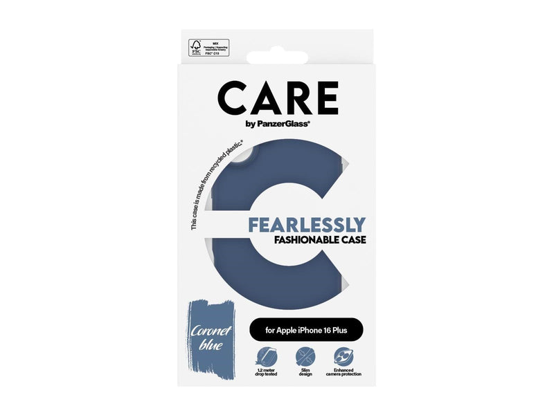 CARE by PanzerGlass Case Fashion Blue iPhone 16 Plus
