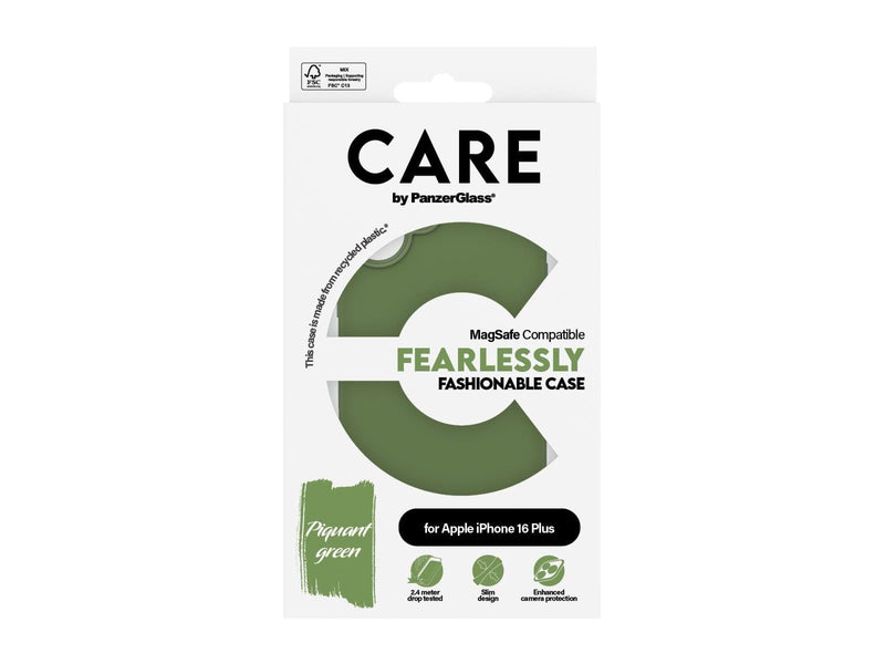 CARE by PanzerGlass Case Fashion Green MagSafe iPhone 16 Plus