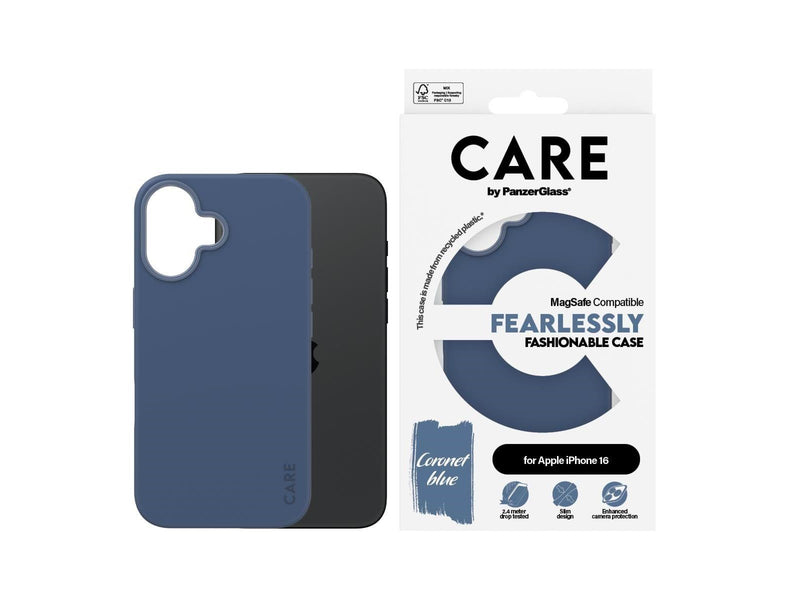 CARE by PanzerGlass Case Fashion Blue MagSafe iPhone 16