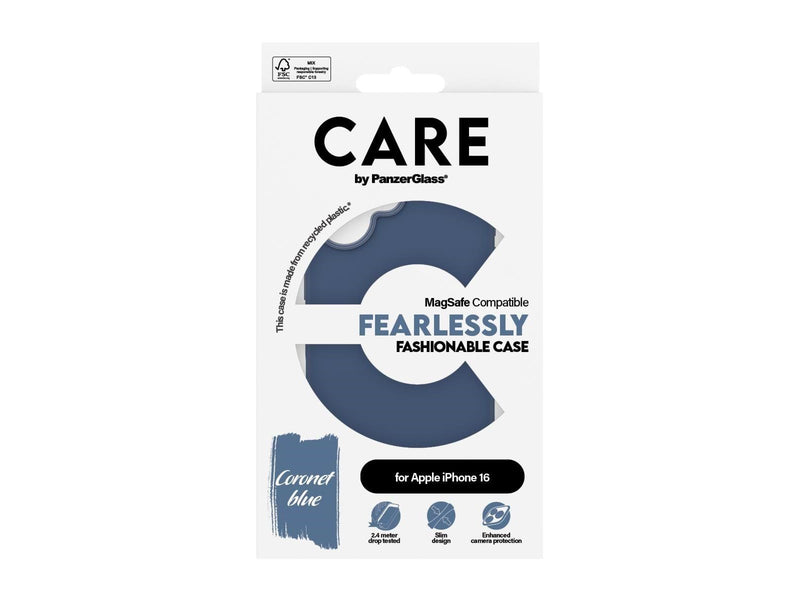 CARE by PanzerGlass Case Fashion Blue MagSafe iPhone 16
