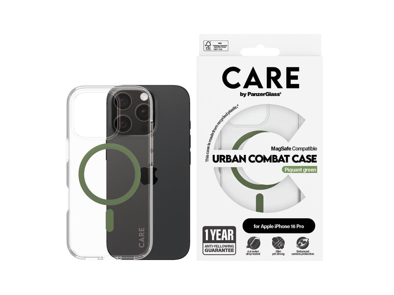CARE by PanzerGlass Case Flagship Green MagSafe iPhone 16 Pro