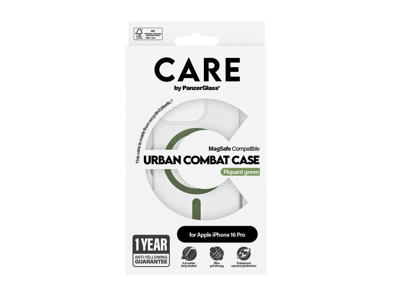 CARE by PanzerGlass Case Flagship Green MagSafe iPhone 16 Pro