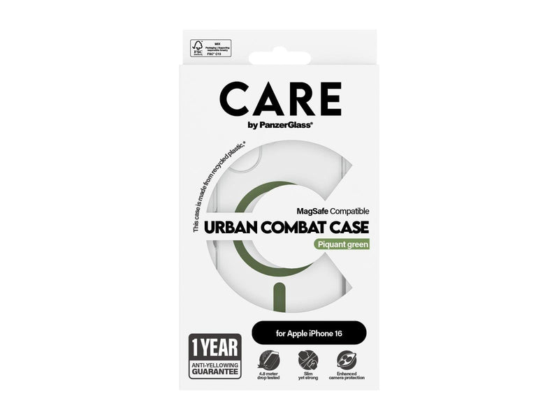 CARE by PanzerGlass Case Flagship Green MagSafe iPhone 16