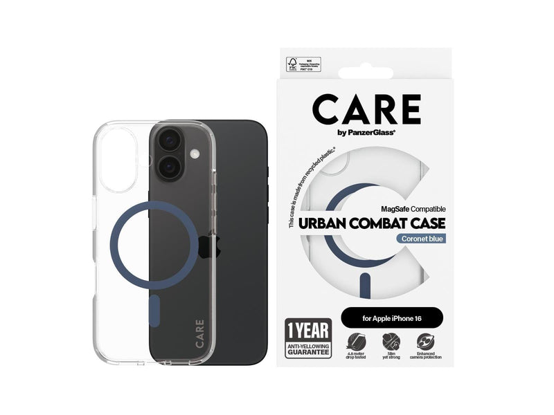 CARE by PanzerGlass Case Flagship Blue MagSafe iPhone 16