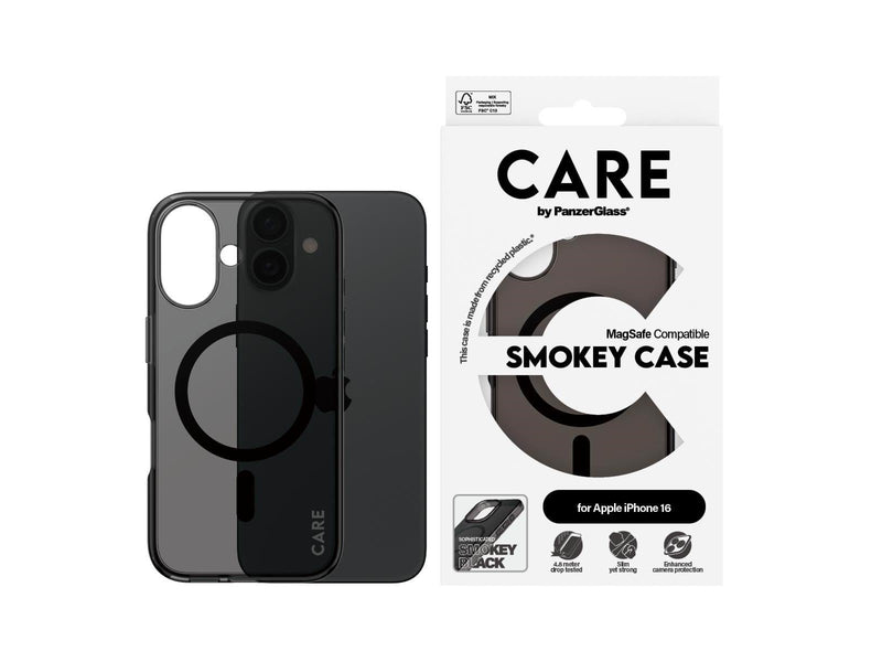 CARE by PanzerGlass Case Flagship Smokey with MagSafe iPhone 16