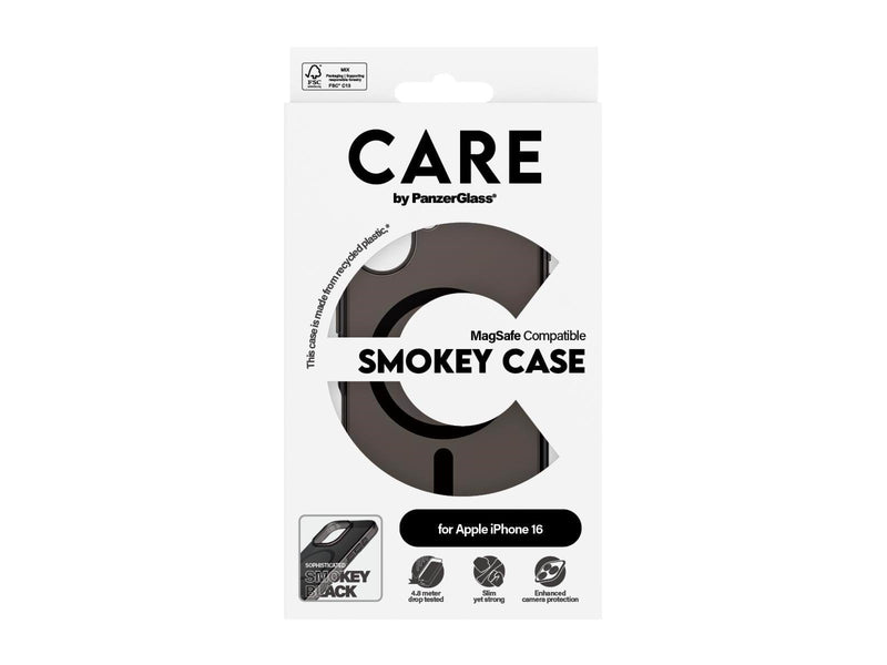 CARE by PanzerGlass Case Flagship Smokey with MagSafe iPhone 16