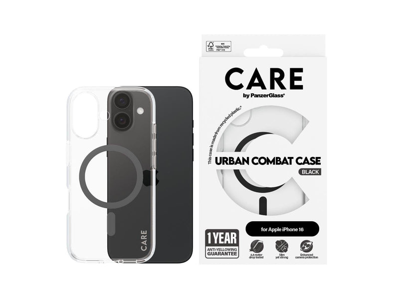 CARE by PanzerGlass Case Flagship Black MagSafe iPhone 16