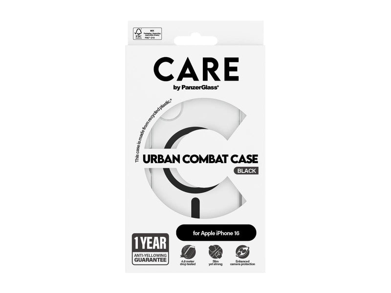 CARE by PanzerGlass Case Flagship Black MagSafe iPhone 16