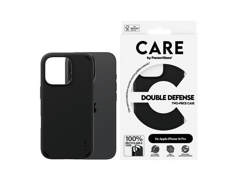 CARE by PanzerGlass Case Feature Double Defence Black iPhone 16 Pro