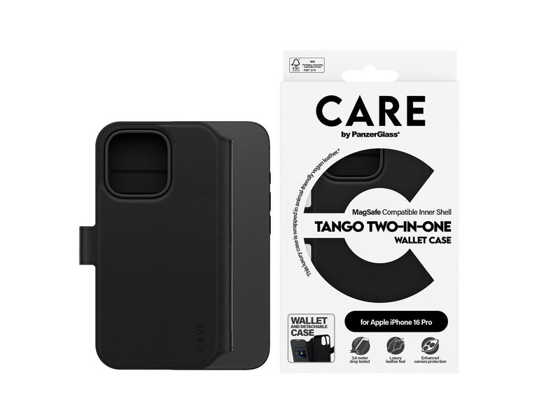 CARE by PanzerGlass Case Feature Tango Two-in-One Wallet Case iPhone 16 Pro