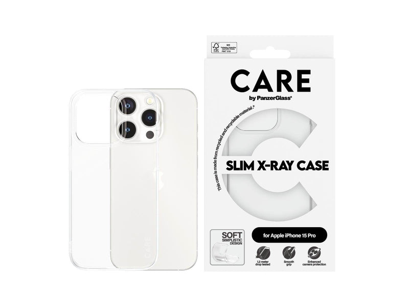 CARE by PanzerGlass Fashionable Case Transparent X-Ray Soft Basic iPhone 15 Pro