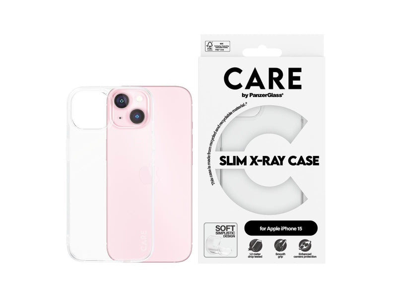 CARE by PanzerGlass Fashionable Case Transparent X-Ray Soft Basic iPhone 15