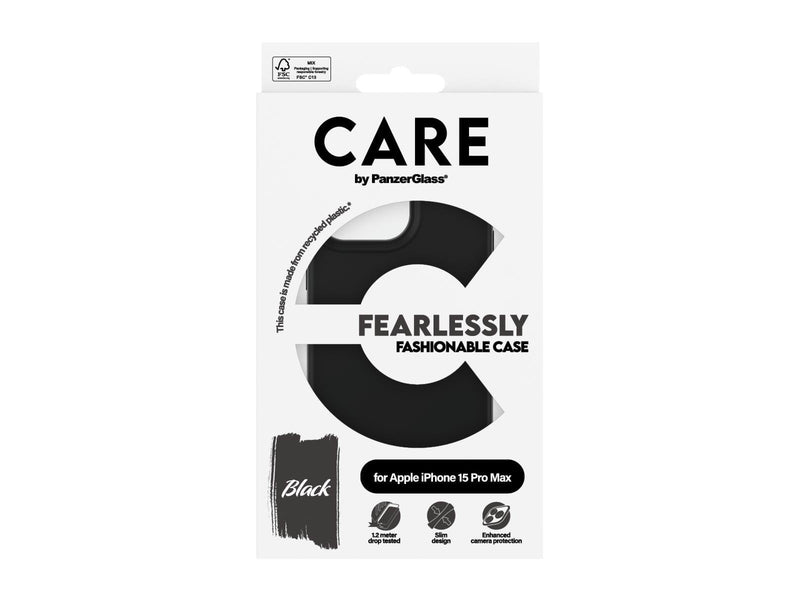 CARE by PanzerGlass Fashionable Case Black iPhone 15 Pro Max