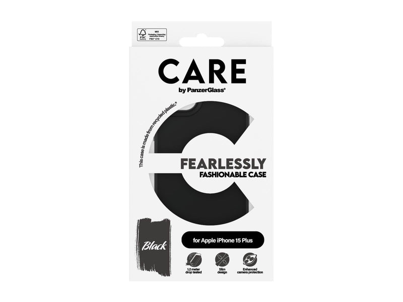 CARE by PanzerGlass Fashionable Case Black iPhone 15 Plus
