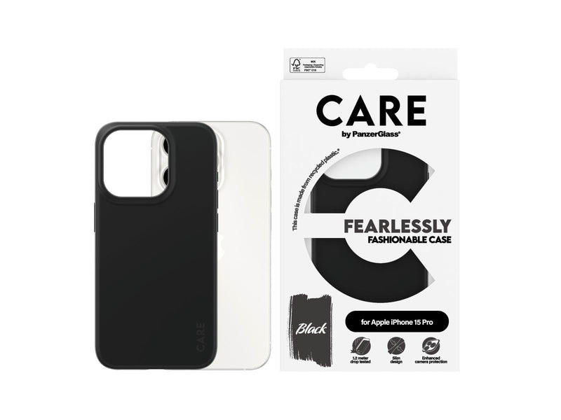 CARE by PanzerGlass Fashionable Case Black iPhone 15 Pro