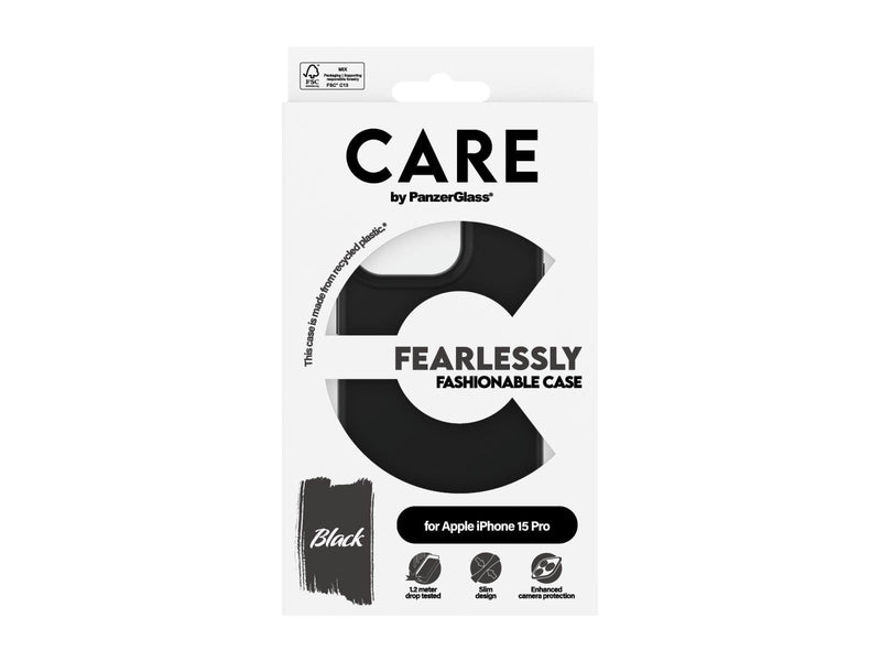 CARE by PanzerGlass Fashionable Case Black iPhone 15 Pro