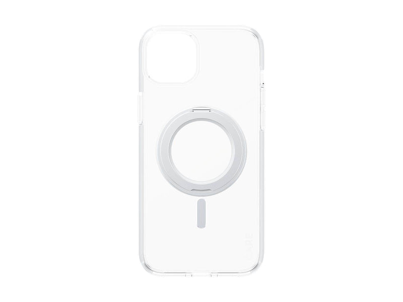 CARE by PanzerGlass Feature Case Transparent w. Silver Kickstand & MagSafe iPhone 15 Pro Max