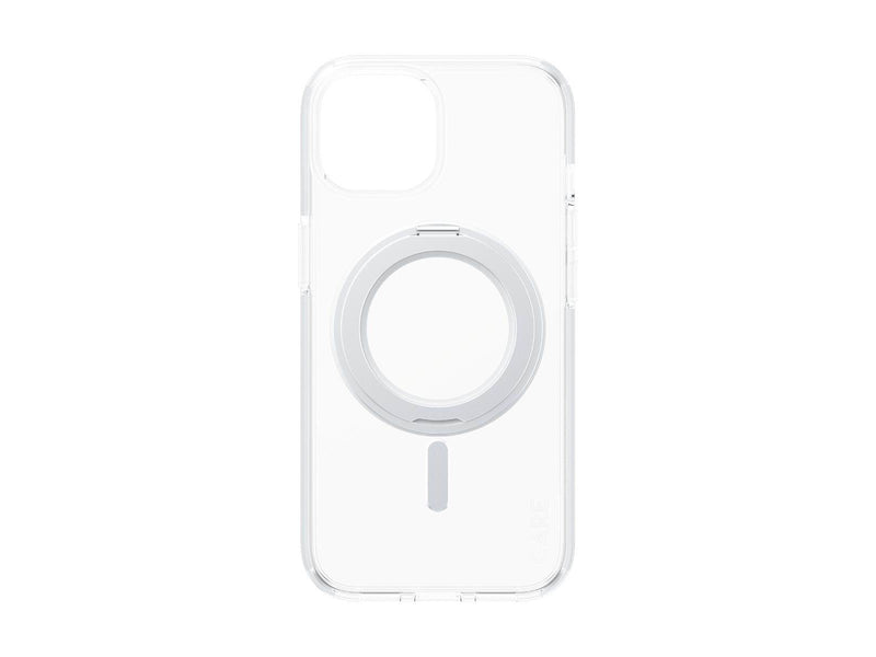 CARE by PanzerGlass Feature Case Transparent w. Silver Kickstand & MagSafe iPhone 15