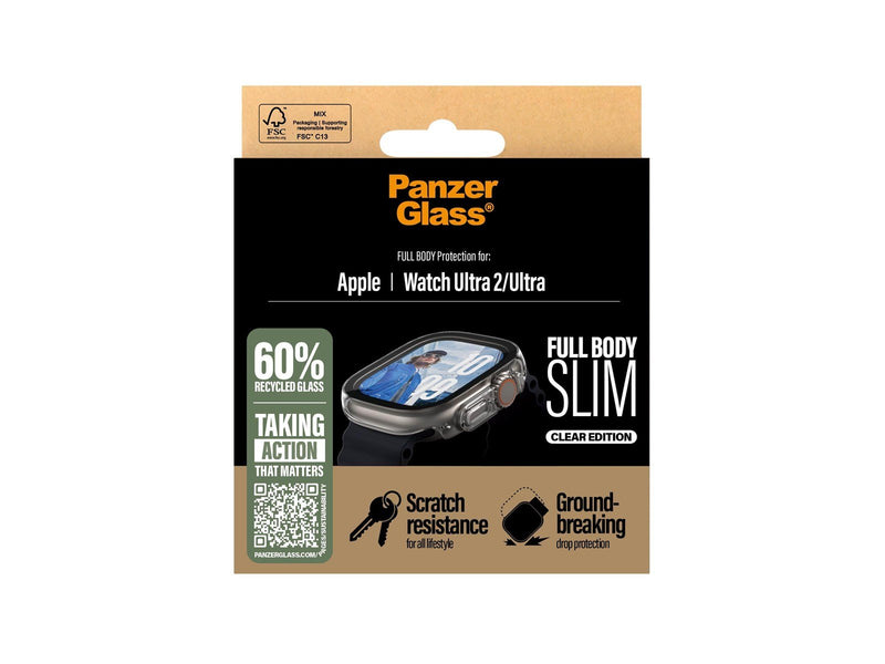 PanzerGlass Screen Protector Snappie Full Body Slim Transparent Apple Watch Ultra 2