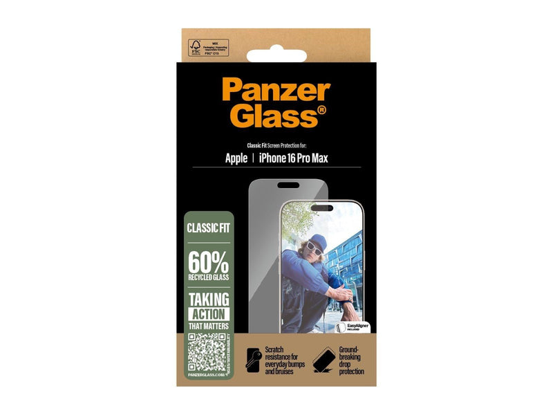 PanzerGlass Screen Protector iPhone 16 Pro Max | Classic Fit