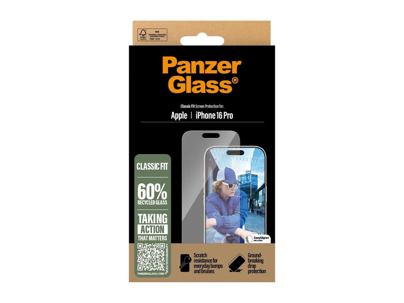 PanzerGlass Screen Protector iPhone 16 Pro  | Classic Fit