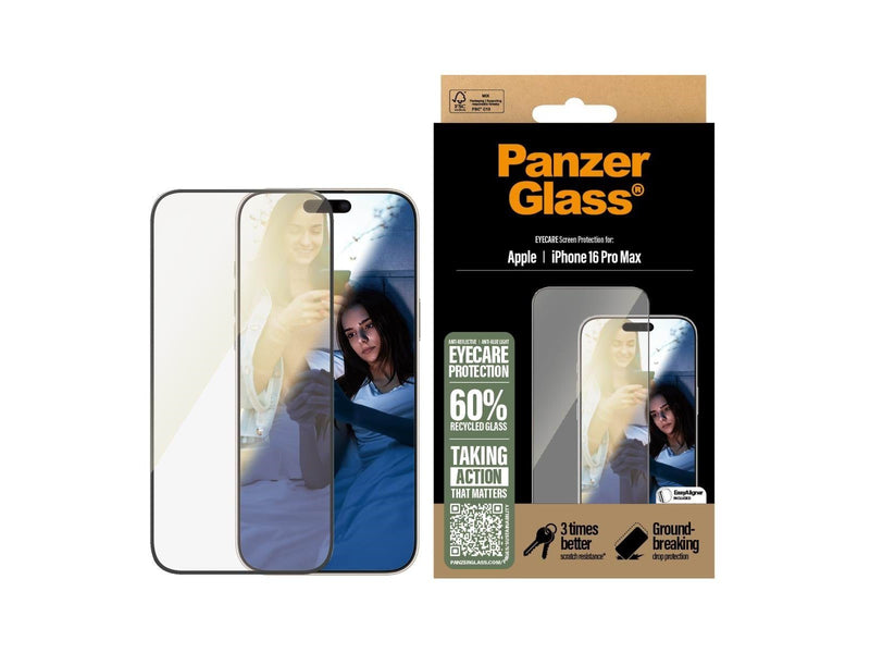 PanzerGlass EyeCare Screen Protector iPhone 16 Pro Max | Ultra-Wide Fit