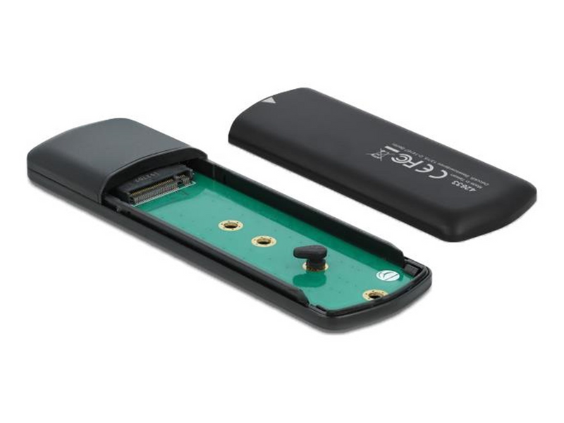 DeLOCK External USB Type-C Combo Enclosure for M.2 NVMe PCIe or SATA SSD