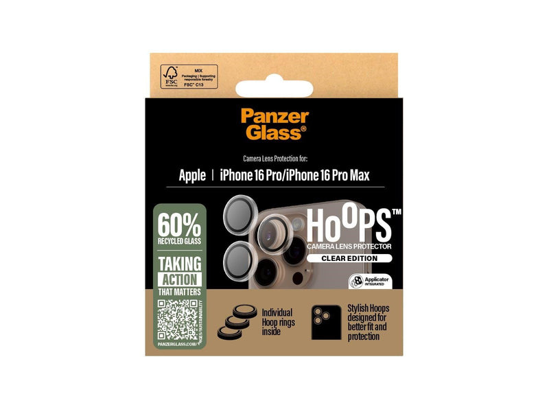 PanzerGlass Hoops™ Transparent Lens Protector iPhone 16 Pro | 16 Pro Max