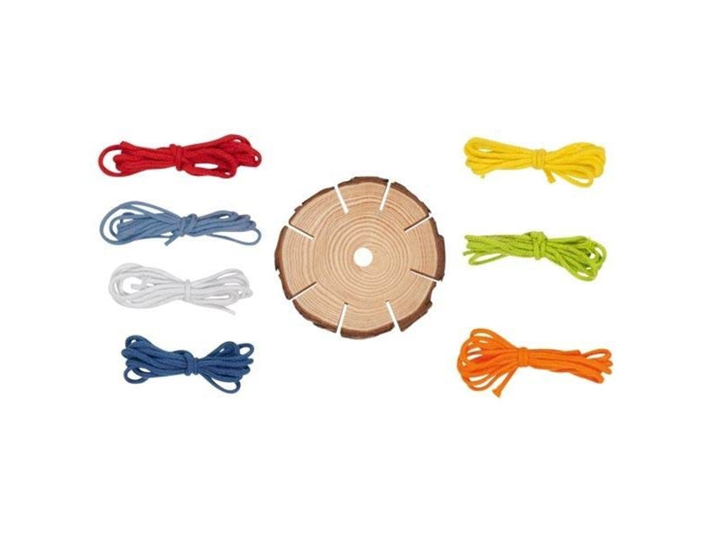 Goki Wooden Braid Disc Bracelets Making Craft Kit
