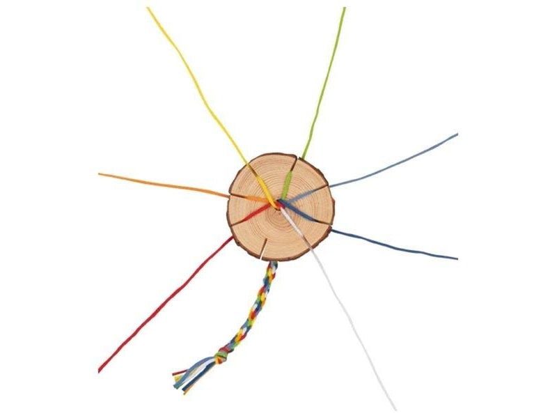 Goki Wooden Braid Disc Bracelets Making Craft Kit