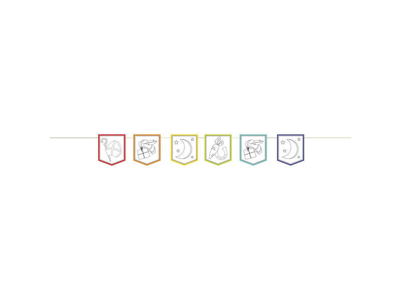 Haza Witbaard Color your own Sinterklaas Flag Line 4mtr.