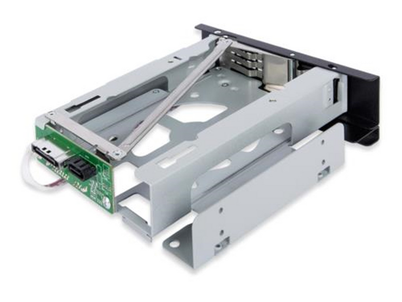 Icy dock 1x 3.5" SATA 1x 5.25" bay mobile rack fanless keyl
