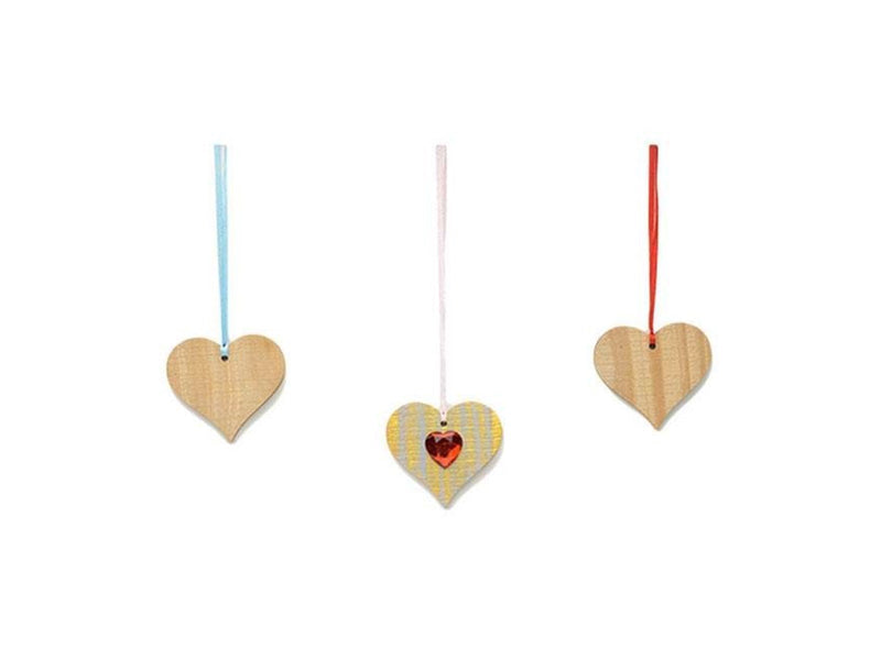 Colorations - Wooden Heart Ornaments Large 20pcs.