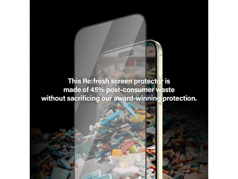 PanzerGlass Re:fresh Screen Protector iPhone 15 Plus | Ultra-Wide Fit w. EasyAligner