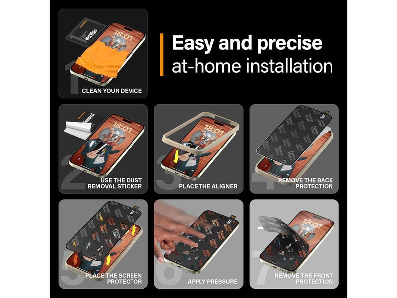 PanzerGlass Re:fresh Screen Protector iPhone 15 Plus | Ultra-Wide Fit w. EasyAligner