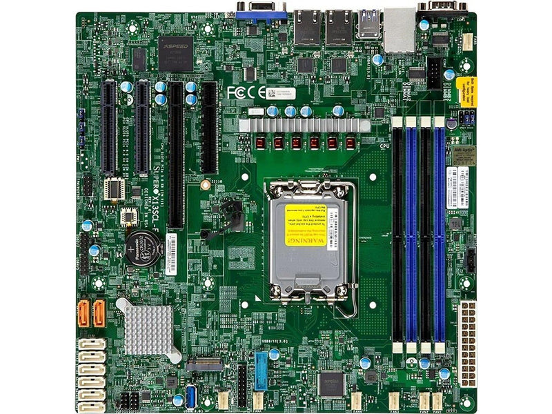 Supermicro X13SCL-F Mainboard - Intel C262 - Intel LGA1700 socket - DDR5 RAM - Micro-ATX