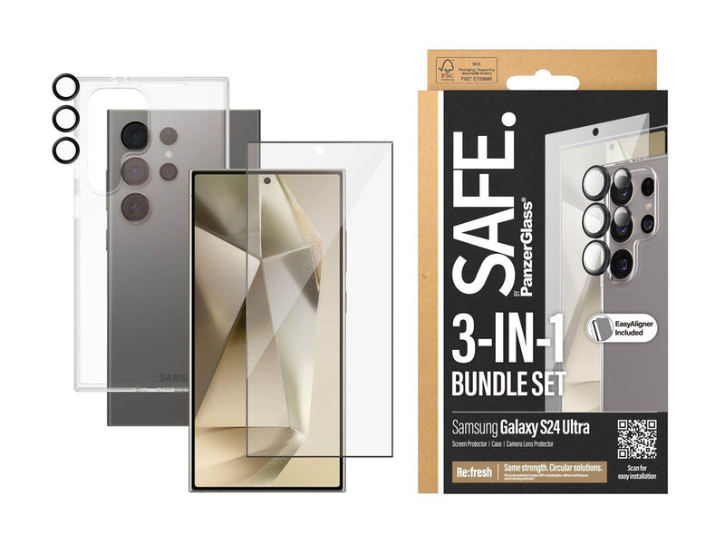 SAFE. by PanzerGlass 3-in-1 Pack Samsung Galaxy S24 Ultra