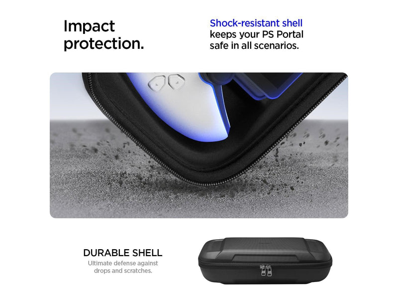 Spigen Rugged Armor Pro Pouch - black - Sony Playstation Portal - Miscellaneous Zubehör für Spielkonsole - PlayStation Portal