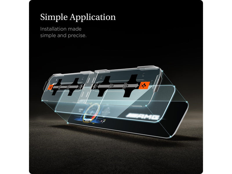 Spigen Mercedes Benz Glass tR EZ Fit Anti Glare Screen Protector 2 Pack - E-Class 2021/2020
